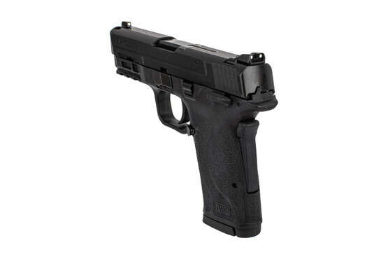 Smith and Wesson M&P9 EZ Shield pistol features a grip safety and steel iron sights